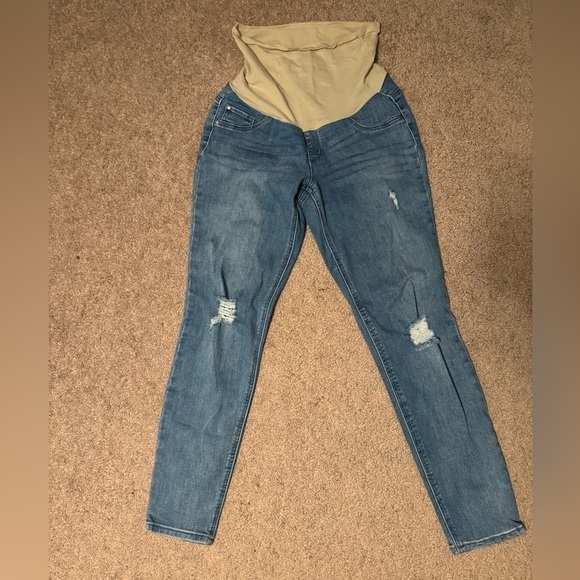 Indigo Blue Maternity skinny jeans size medium - Picture 2 of 6